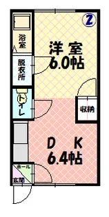 マンションつるや【202号室】の間取り