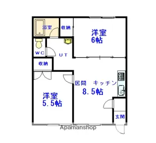 グランドル東光【1階】の間取り