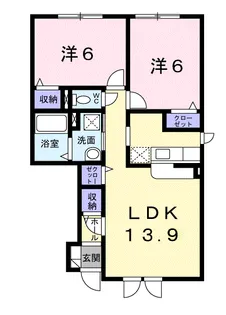 ヴィオラカーサ【1階】の間取り