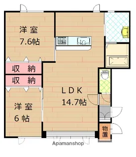 リリヴァレⅤ【101号室】の間取り