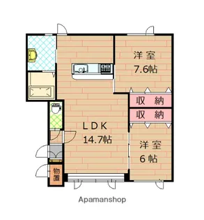 リリヴァレⅤ【202号室】の間取り