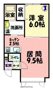 エクセルシオール【1階】の間取り
