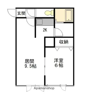 ラ・ルミエールⅠ【203号室】の間取り