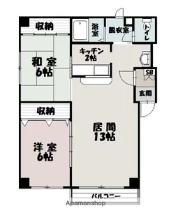 エスティパレス21A【2階】の間取り