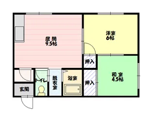 2DKの間取り画像