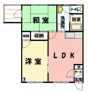 ソルテリア13B【103号室】の間取り