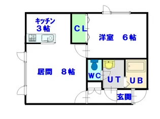 タウンズ東光【202号室】の間取り