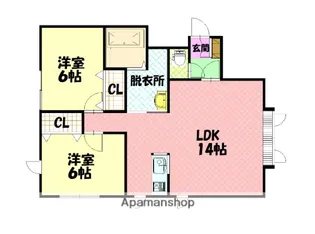 ハピネス2 5【2階】の間取り