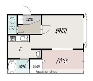 ルート医大前C【1階】の間取り