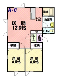 FELICE【A号室】の間取り