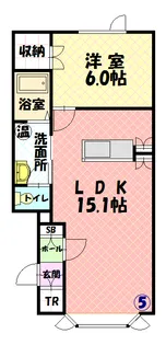 ライフ2.13【105号室】の間取り