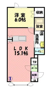 ライフ2.13【101号室】の間取り