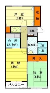 ガーデンハウス【304号室】の間取り
