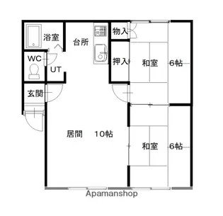 コーポタカ【101号室】の間取り
