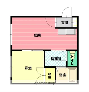 1DKの間取り画像