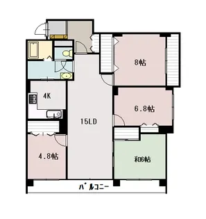 ラポール6条 603号室【6階】の間取り