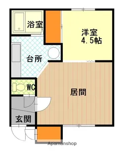 ハイツエルムA【1階】の間取り