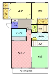 エスティウメダA【302号室】の間取り