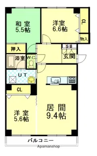 エスティ三番館2号館【E201号室】の間取り
