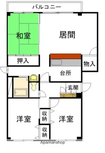 エスティパレス森【101号室】の間取り