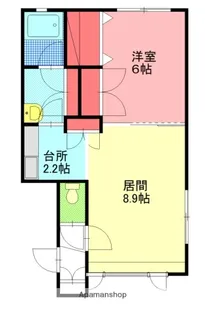 セミュールウエスト【1階】の間取り