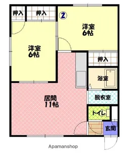 豊岡10.10ハイツパートⅡ【2階】の間取り
