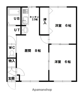 豊岡4.7オリーブハウス【205号室】の間取り