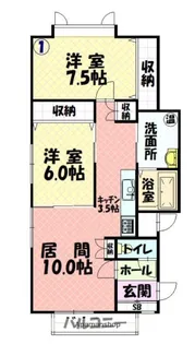 サンライズ忠和【1階】の間取り