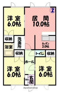アルファガーデンコートⅠ【2階】の間取り