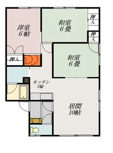 パークサイド髙畠【103号室】の間取り