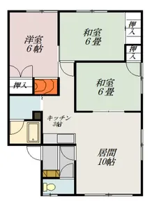 パークサイド髙畠【1階】の間取り