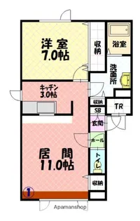 プラスペリティ宮下【1階】の間取り