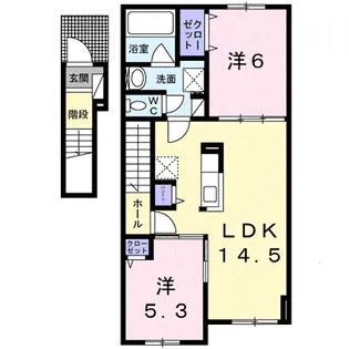 イーストサン【2階】の間取り