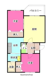 エコハイツソレイユ【1階】の間取り