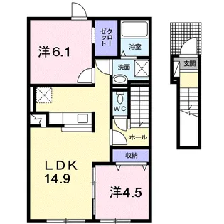 ユニゾン【2階】の間取り