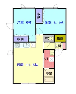 メゾンデュノール【101号室】の間取り