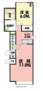 ラテラⅡA【202号室】の間取り