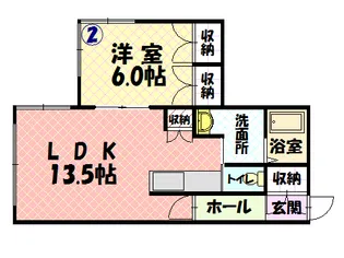 ブルーミントン【202号室】の間取り
