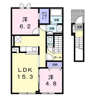 プラシード【2階】の間取り