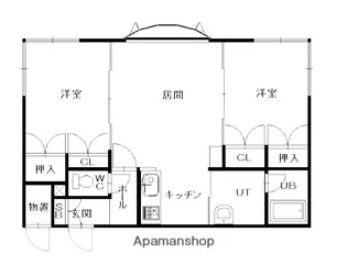 トワハウス南Ⅱ【102号室】の間取り