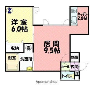 LALUCE・UNO【1階】の間取り