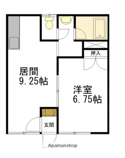 コーポ川岡【201号室】の間取り