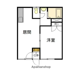 コーポ川岡【101号室】の間取り