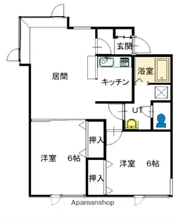 SOUTH5−22【103号室】の間取り