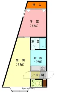 カサグレースB【101号室】の間取り