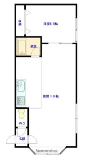 カサグレースB【1階】の間取り