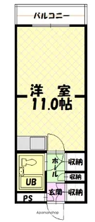 武王プラザ【126号室】の間取り