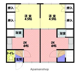 旭町113ハイツA【102号室】の間取り