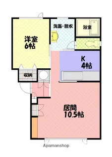 メルヴェールさくら町弐番館【102号室】の間取り