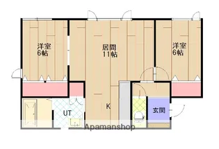 ルーベラⅡ【101号室】の間取り